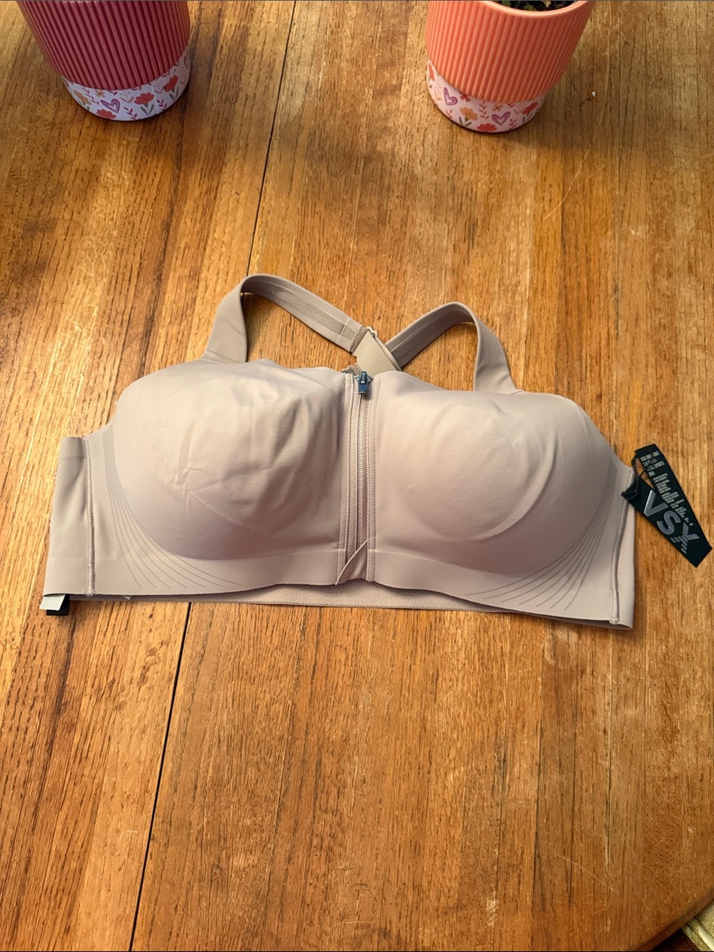 Nude Front-Zip underwire high impact sports bra size 40 C Women's Intimates